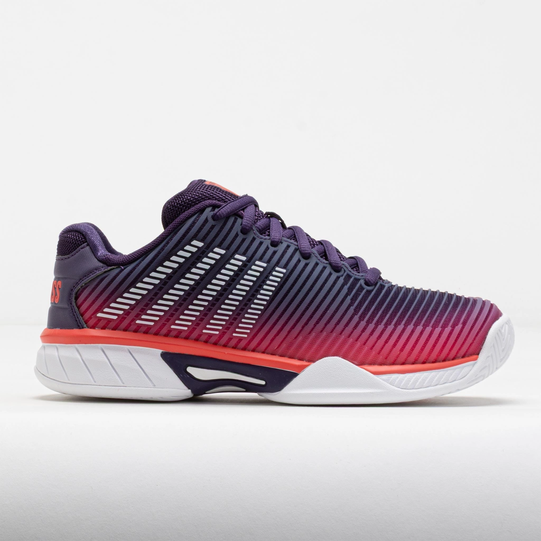 K-Swiss Hypercourt Express 2 Junior Purple Plumeria/White/Hot Coral Foot Traction Max