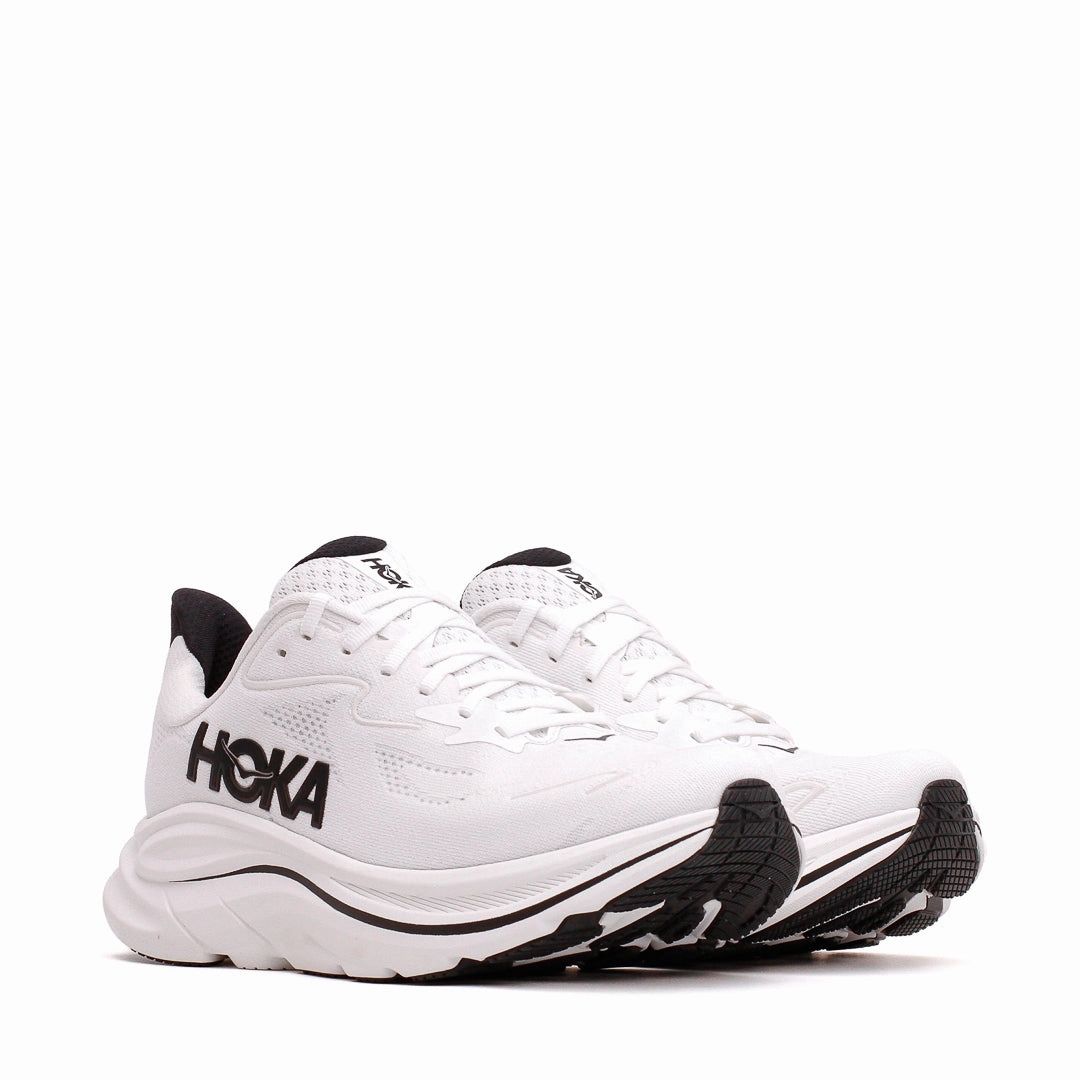 Light Pace Hoka One One Men Clifton 10 White Black 1162030-WBLC