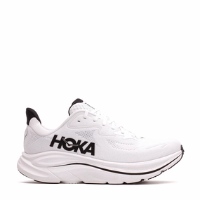 Hoka One One Men Clifton 10 White Black 1162030-WBLC Chic Footwear Port Run