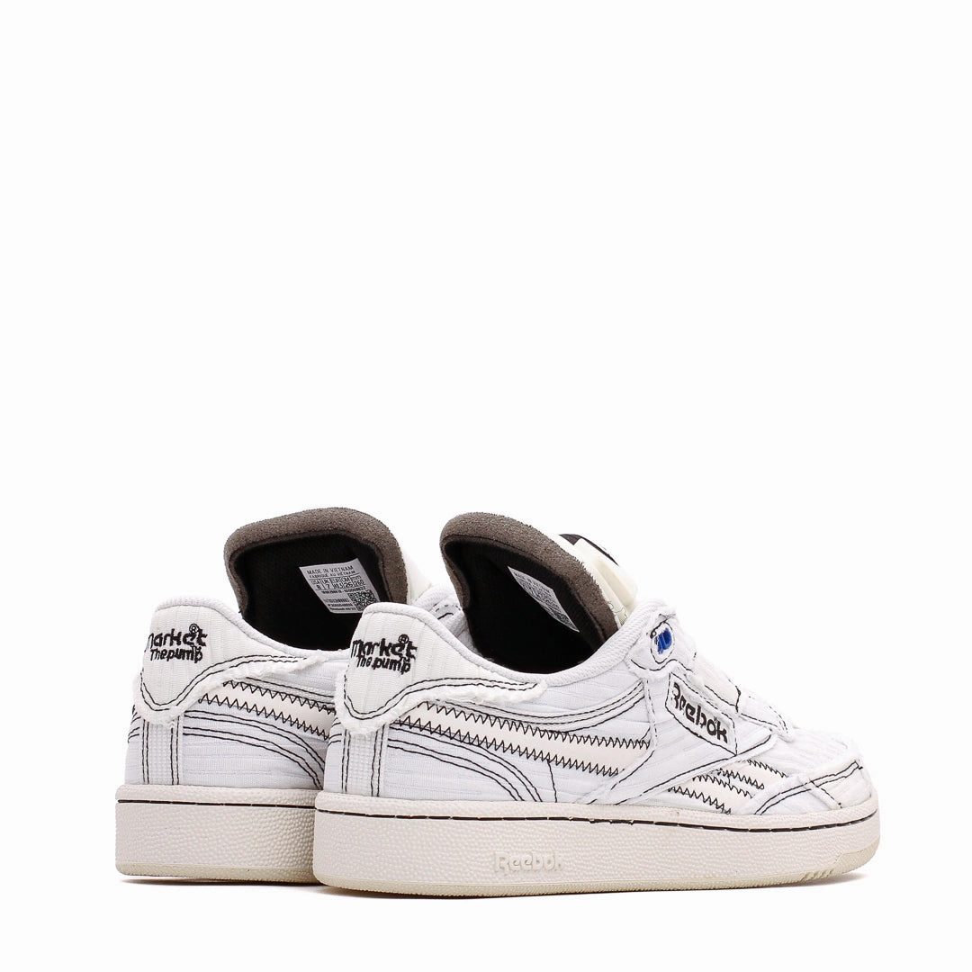 Light Walk-Step Glide-Out Reebok Classic x MARKET Men Club C 85 Pump White 100069832