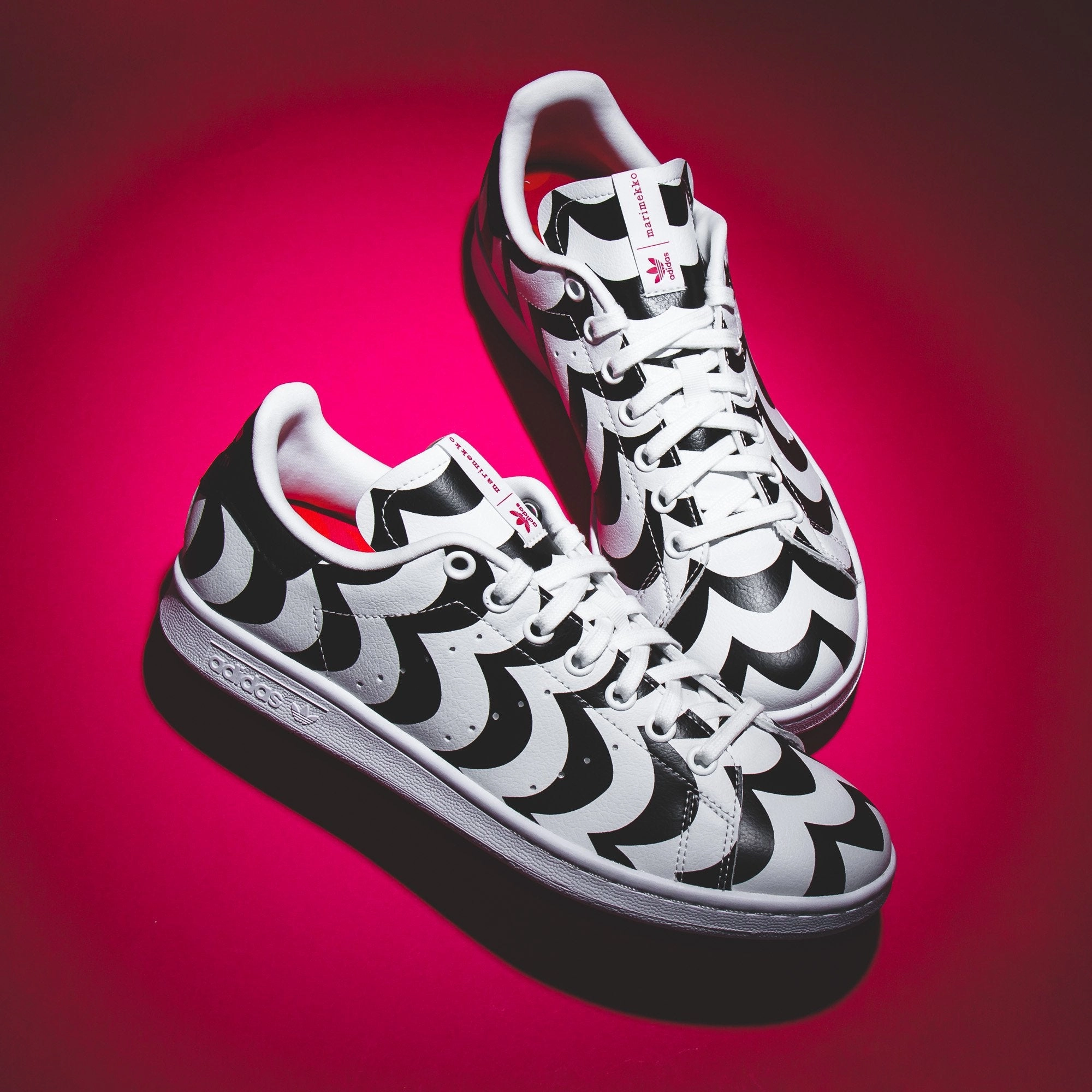 Lightweight Comfort Foam Adidas Originals Women Marimekko Stan Smith Black White H05757