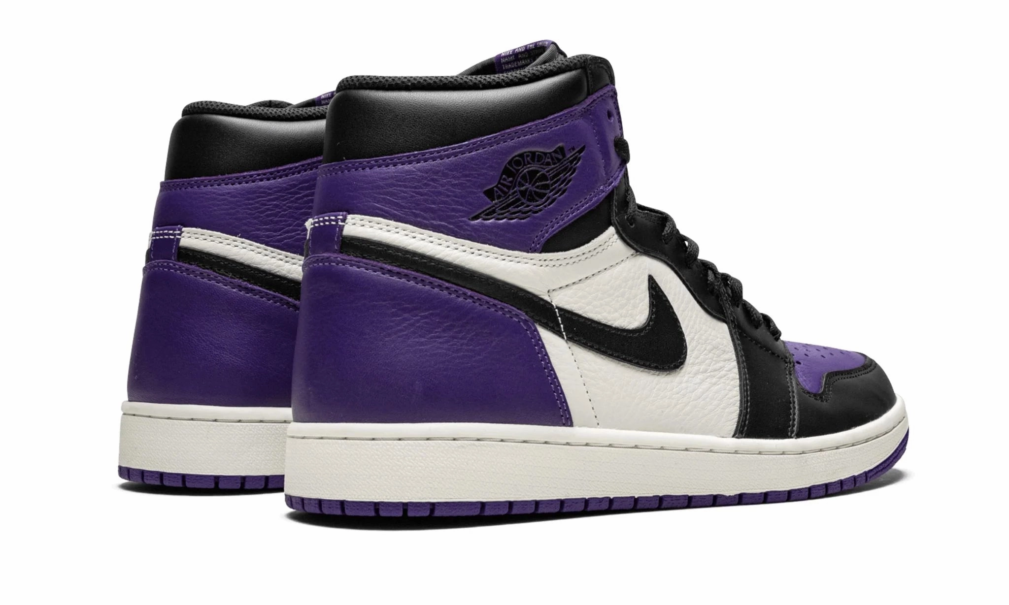 Lightweight Rubber Air Jordan 1 High OG Court Purple