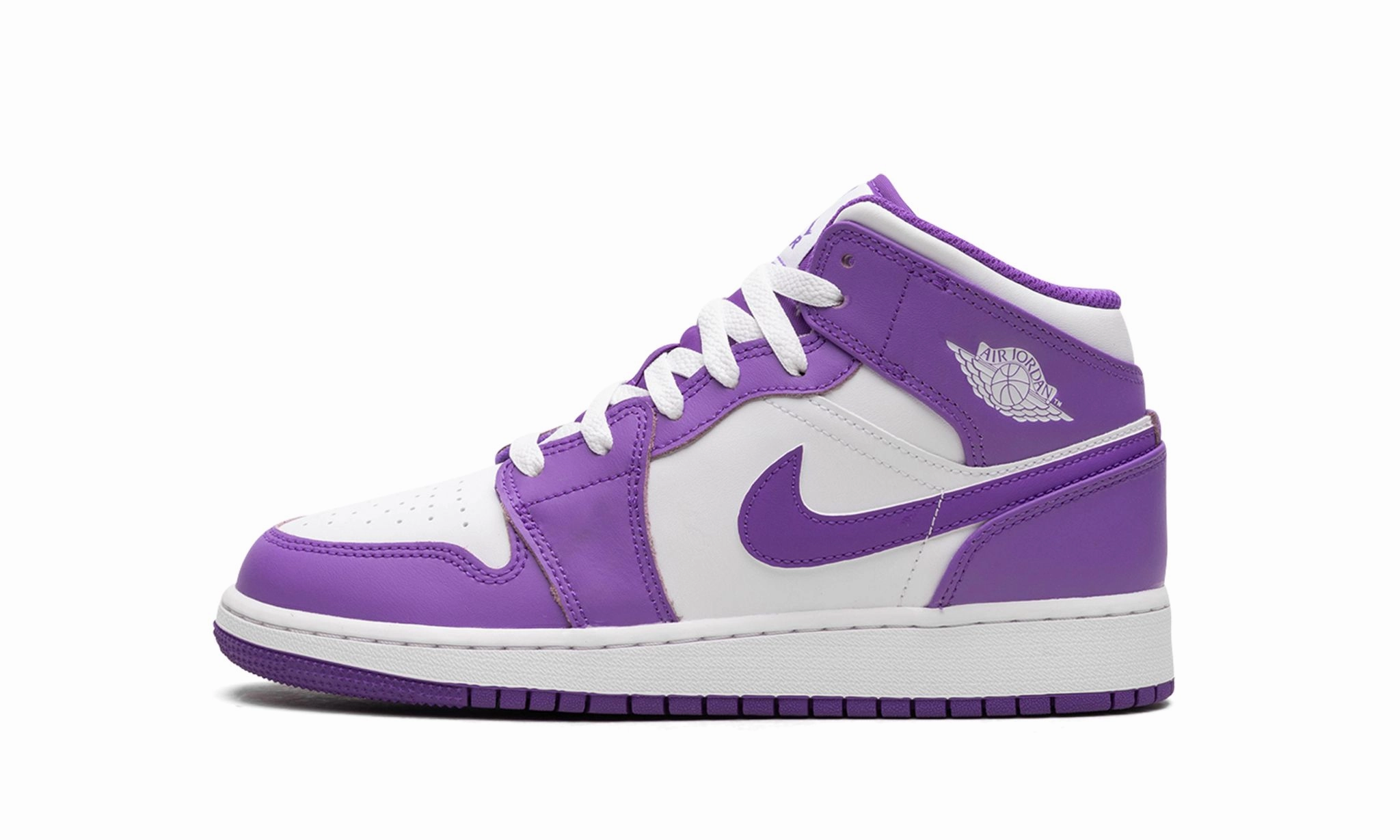 Air Jordan 1 Mid GS 'Purple Venom' Lightweight Sole Tread Pattern