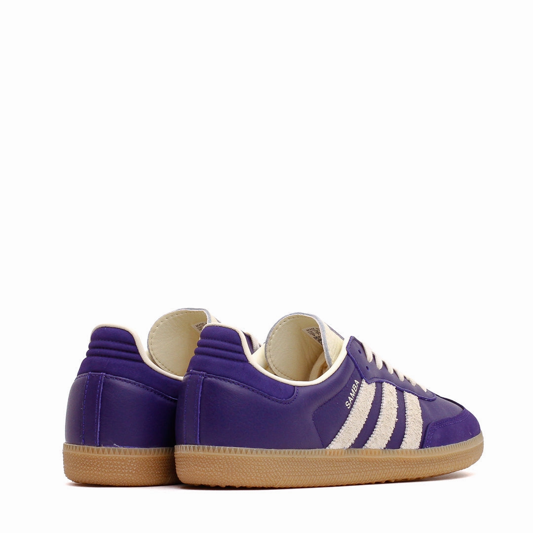 Matte Finish Adidas Women Samba OG Collegiate Purple Cream JI2736