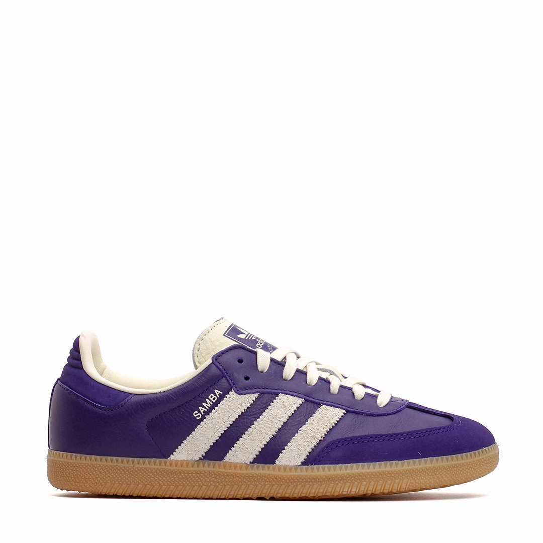 Matte Finish Adidas Women Samba OG Collegiate Purple Cream JI2736