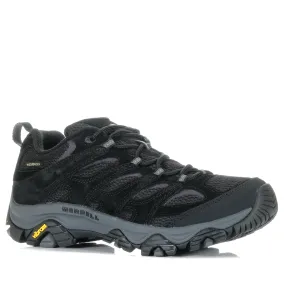 Merrell Moab 3 Waterproof Black Night 10K running shoes breathable mesh shoe aspect