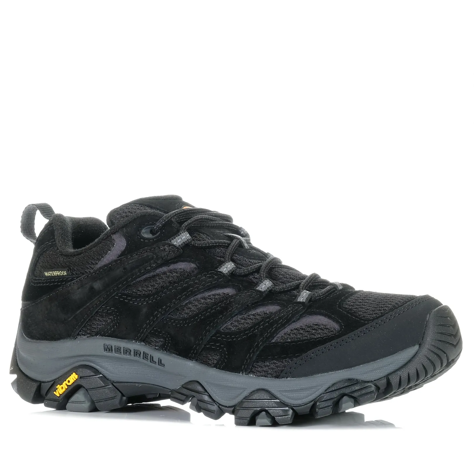 Merrell Moab 3 Waterproof Black Night 10K running shoes breathable mesh shoe aspect