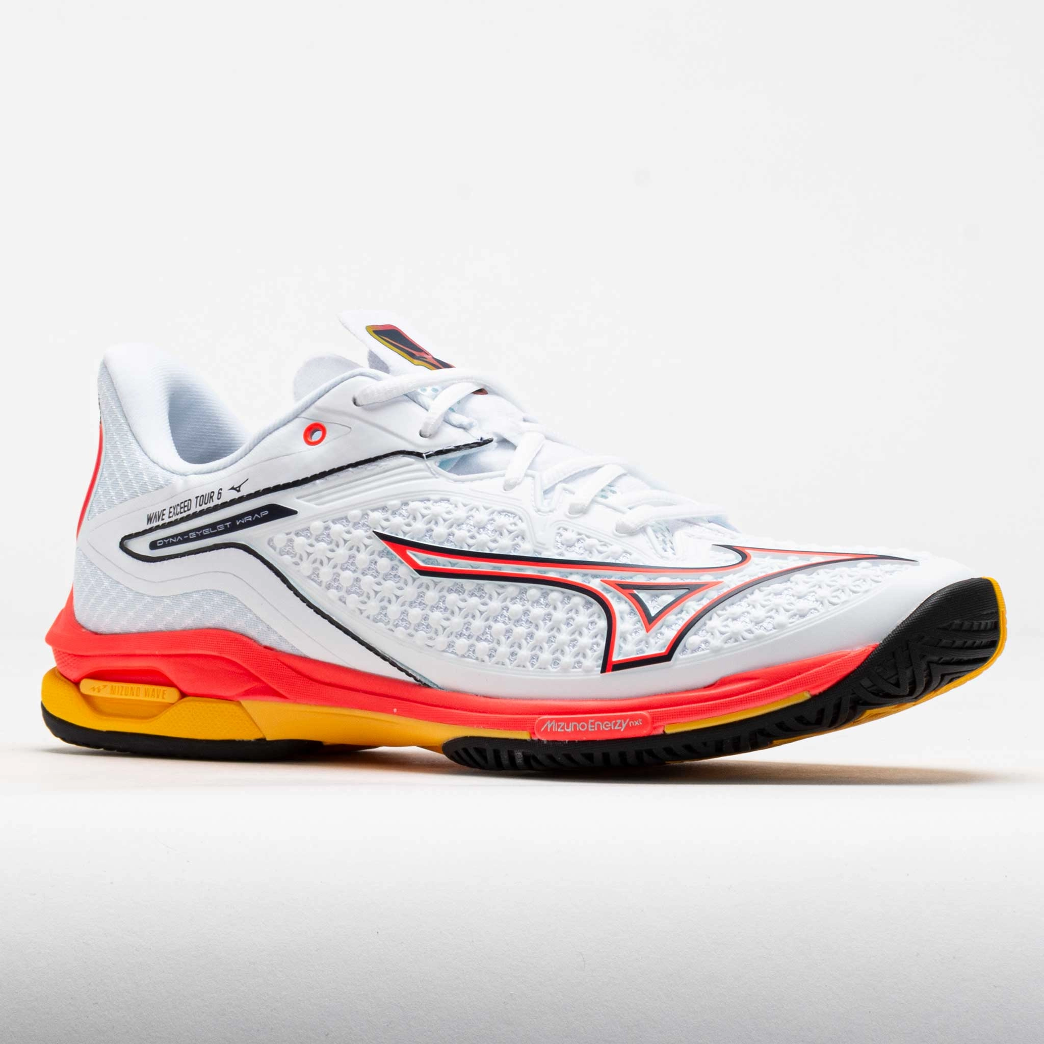 Mizuno Wave Exceed Tour 6 AC Men's White/Firey Coral Layered cushioning