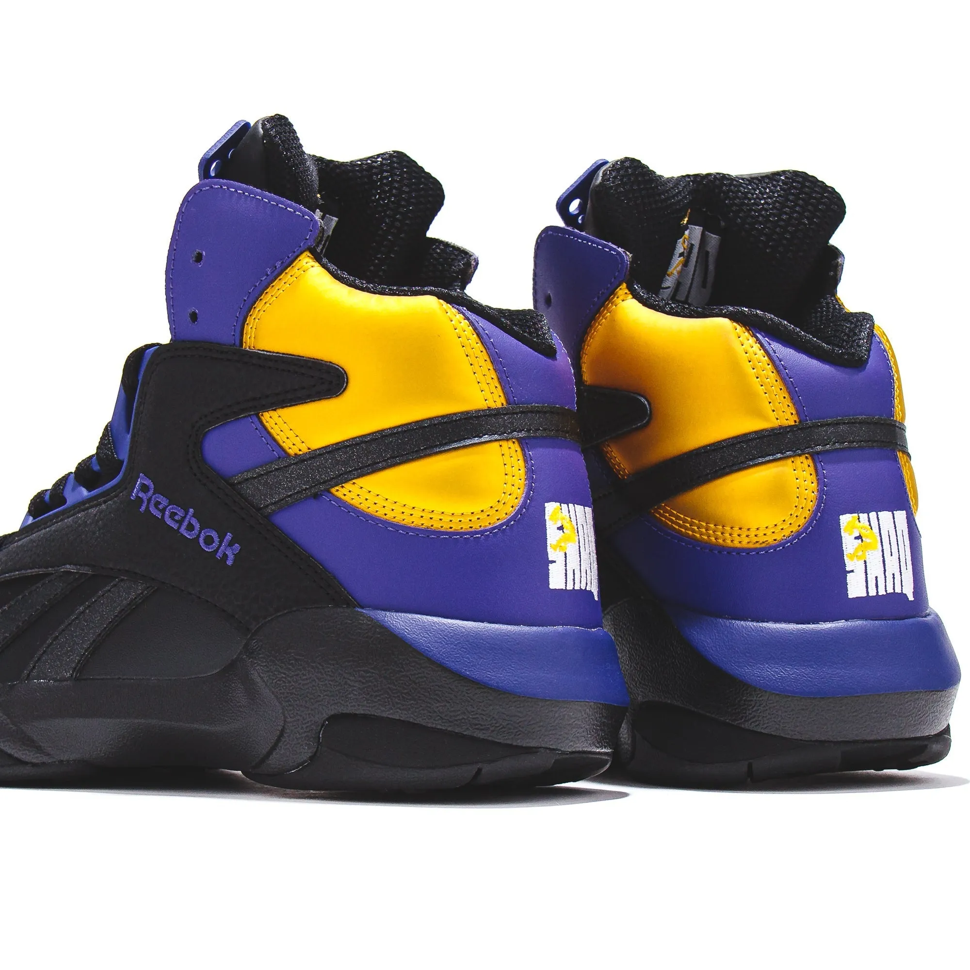Modern Reebok Basketball Men Shaq Attaq Black Pump Gold Lakers GY7127