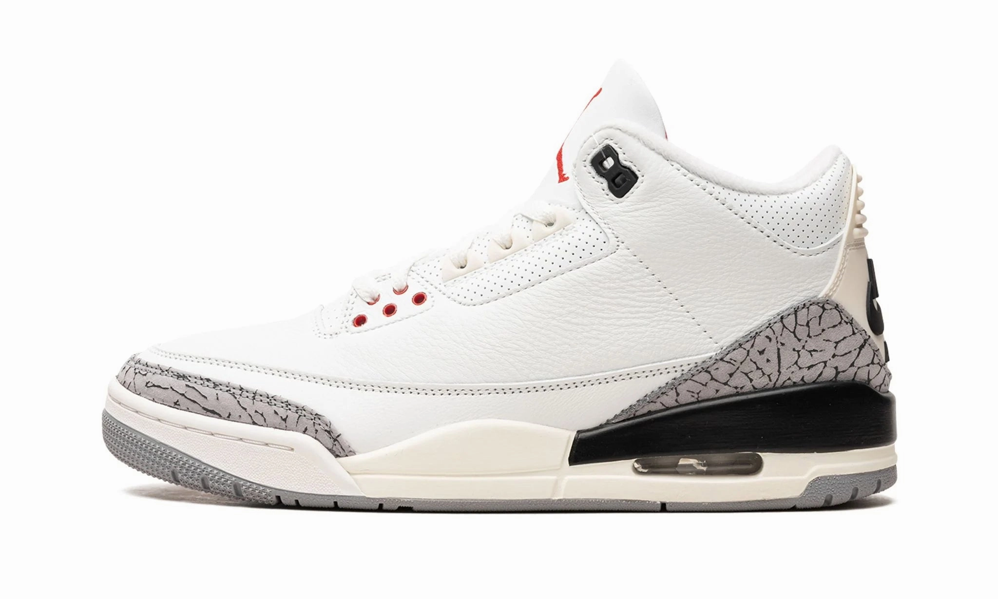 Air Jordan 3 White Cement Reimagined Strap closure high - arched running shoes