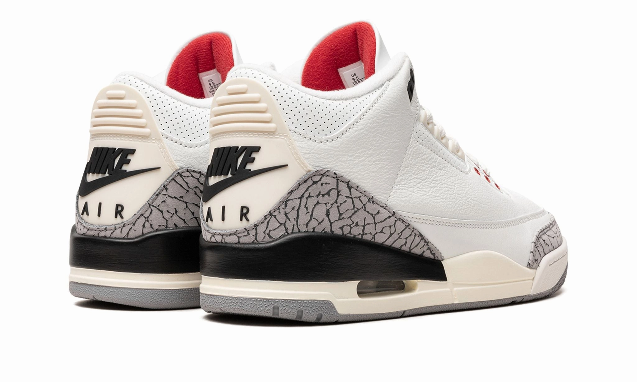 Moisture - wicking Insole Air Jordan 3 White Cement Reimagined