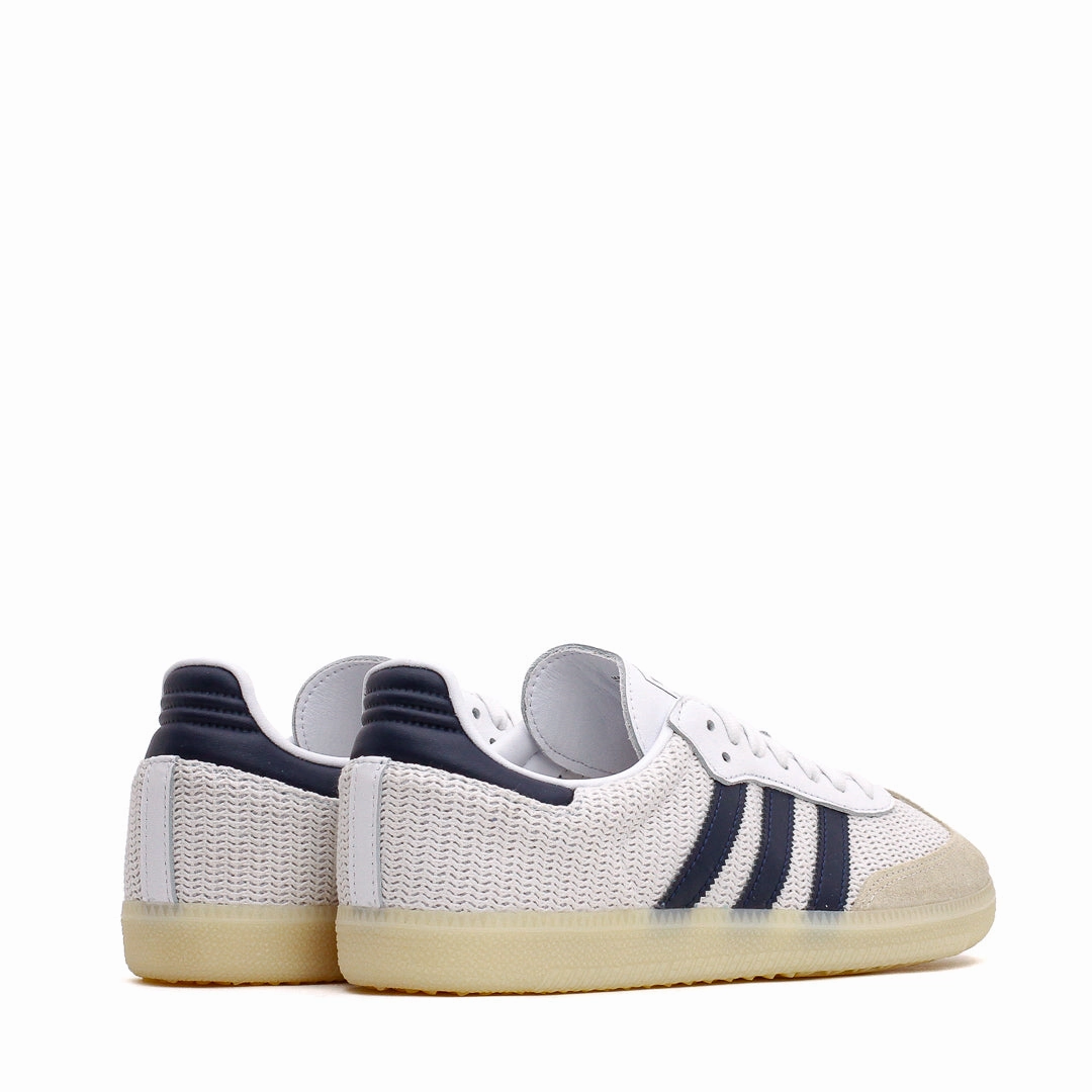 Move Free Adidas Men Samba OG Knitted Mesh White Navy JH5633