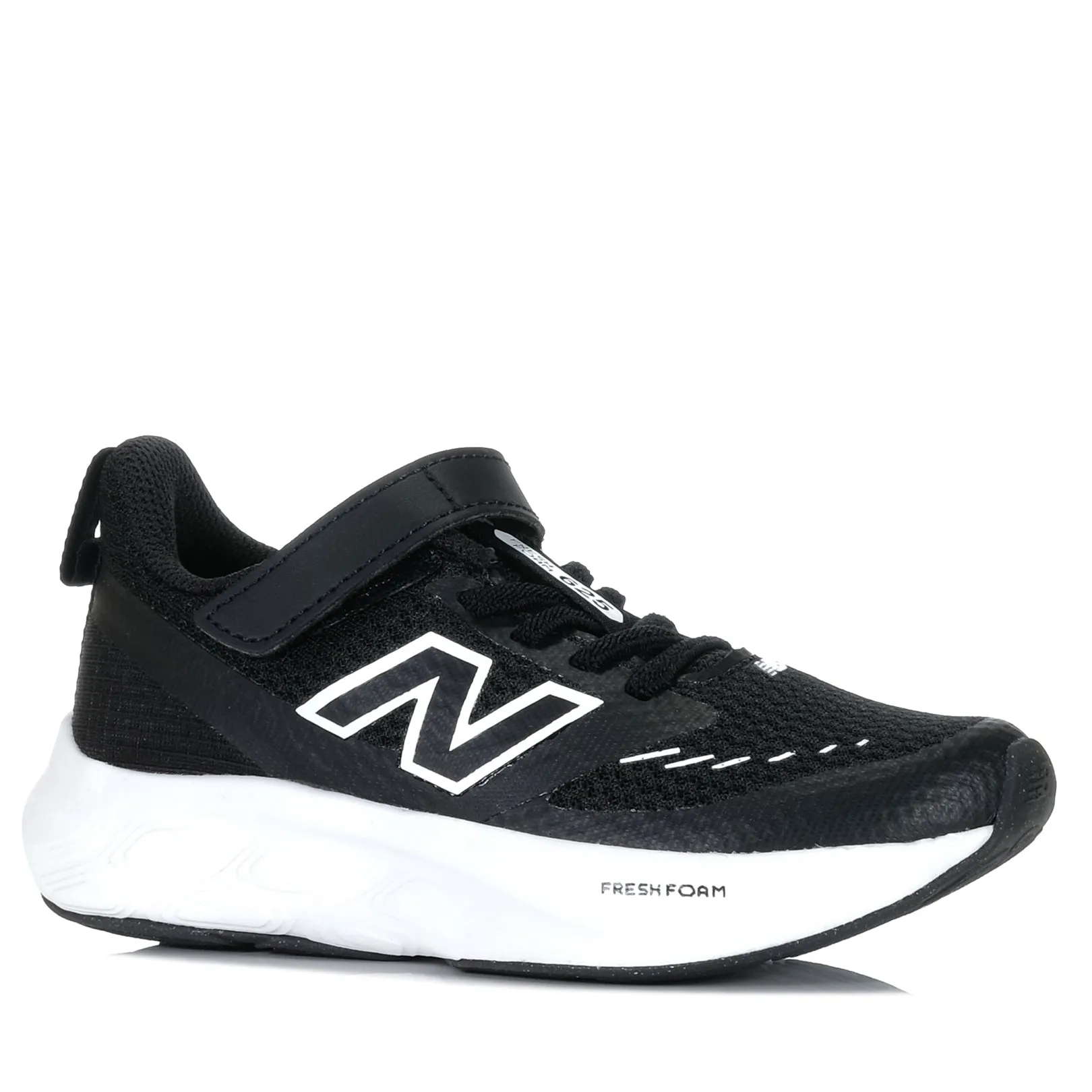 New Balance Kids Fresh Foam 625 PT625BK Black/White Contemporary Chic Clean Detail