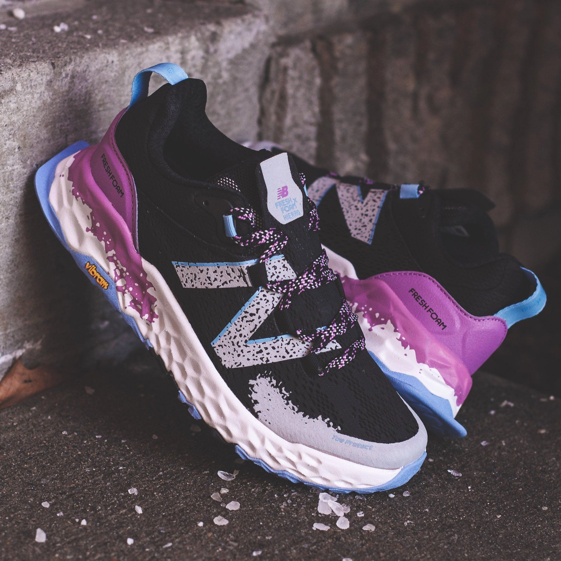 New Balance Hierro v5 Fresh Foam Black Purple Women WTHIERP5 Trendy Step