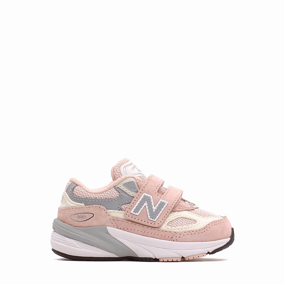 New Balance Infant 990v6 Wide Hook and Loop Pink Haze IV990PK6-WIDE Everyday Use