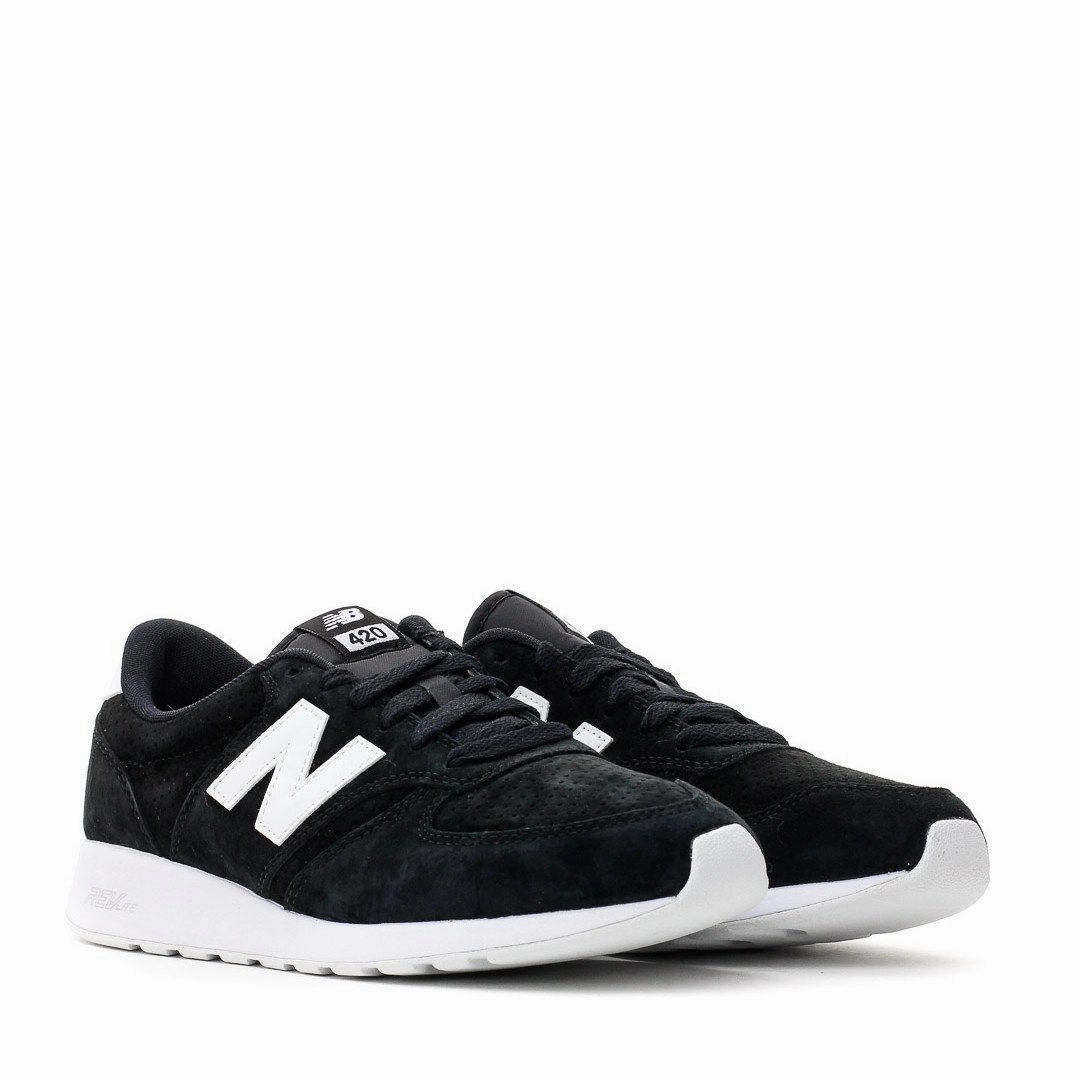 NEW BALANCE LIFESTYLE RE-ENGINEERED REVLITE BLACK WHITE SUEDE MRL420SN *** Soft Breeze