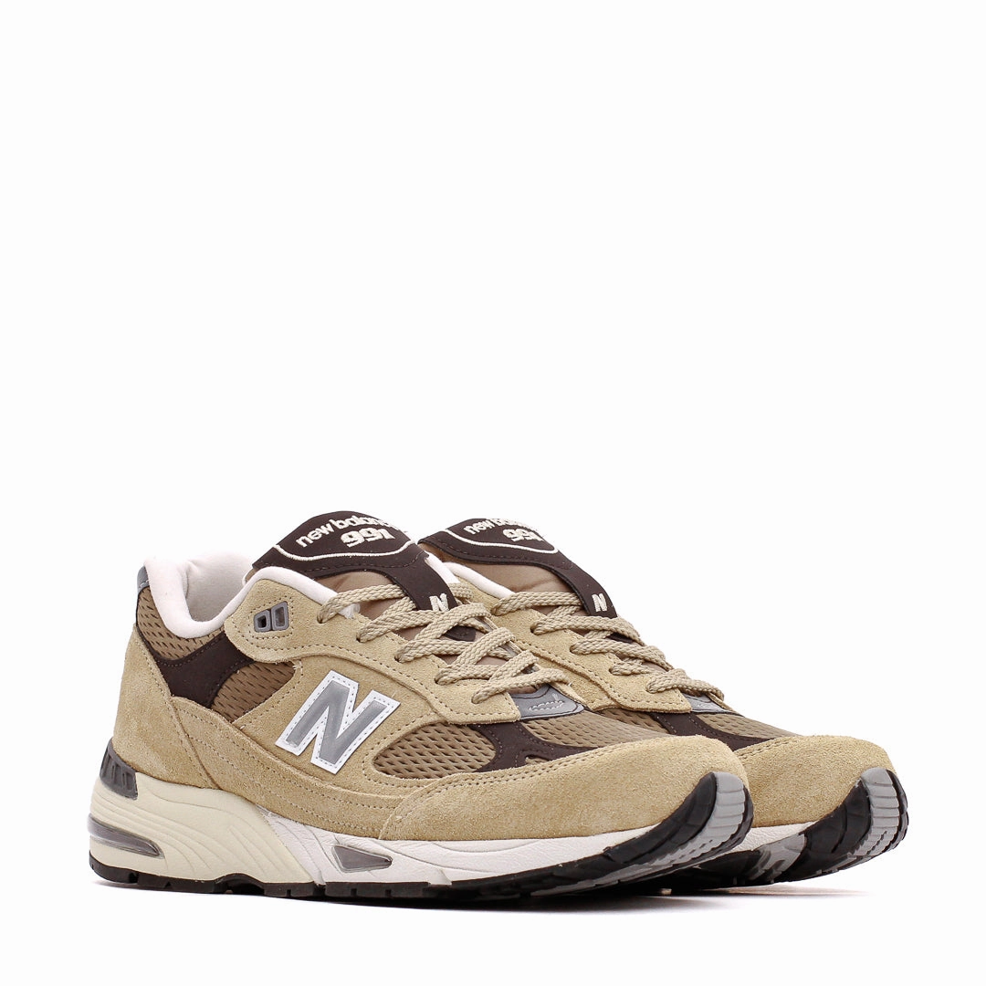 New Balance Men 991v1 Pale Khaki Made In UK M991CGB Soft Glide Step-On Layer