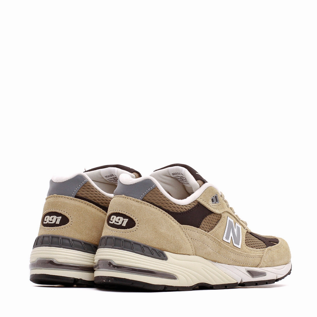 New Balance Men 991v1 Pale Khaki Made In UK M991CGB Soft Glide Step-On Layer