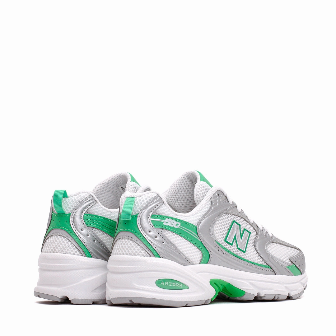 New Balance Unisex 530 Silver Metallic Green Apple U530APL Daily Motion-Step