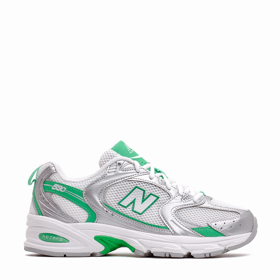 New Balance Unisex 530 Silver Metallic Green Apple U530APL Daily Motion-Step