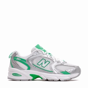 Cat Stroll New Balance Unisex 530 Silver Metallic Green Apple U530APL