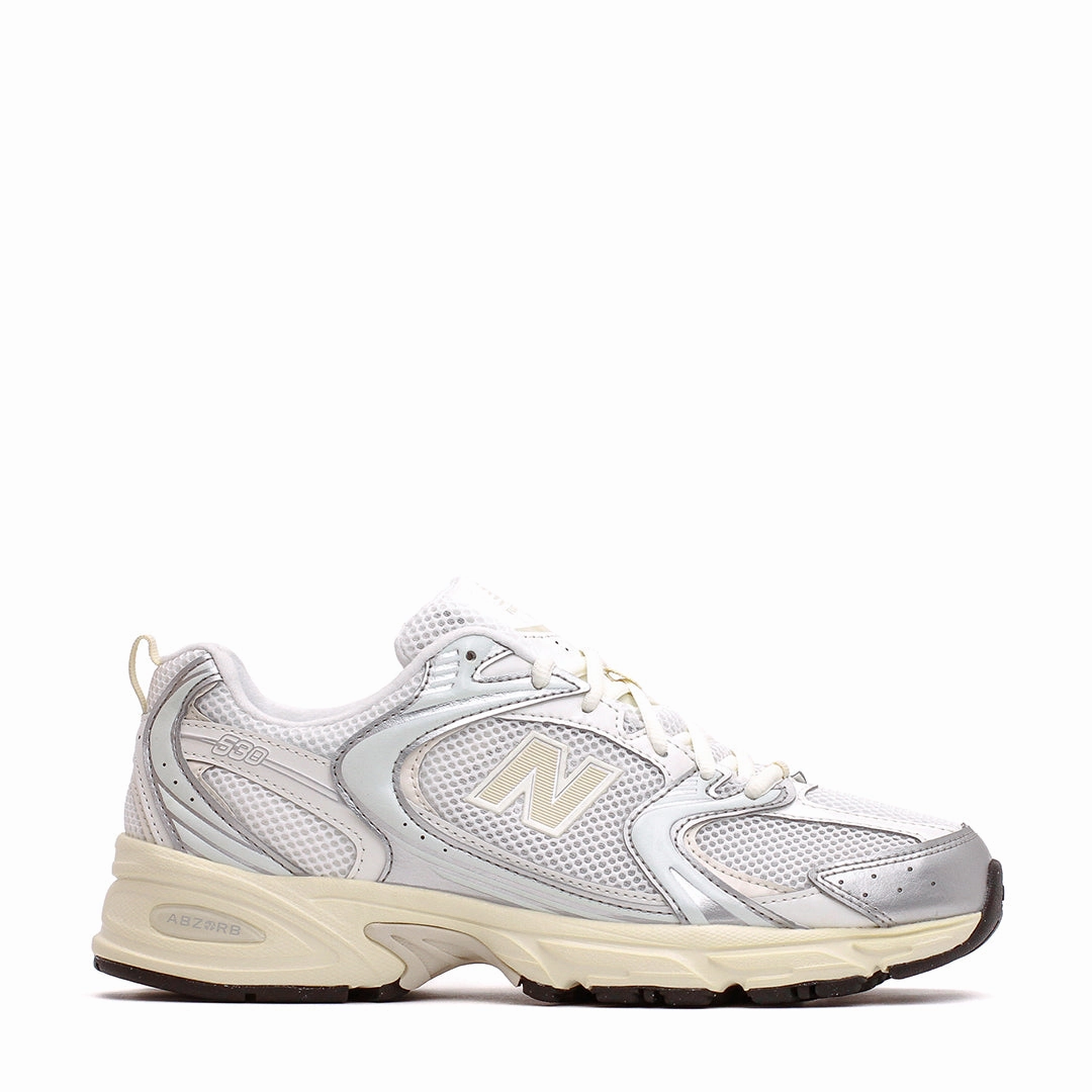 New Balance Unisex 530 Silver Metallic Linen U530ESB Lightweight Upper