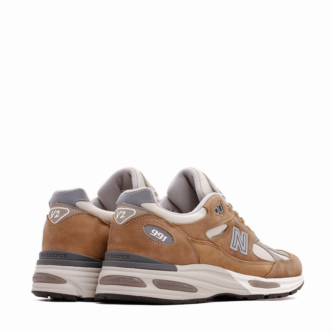 New Balance Unisex 991v2 Coco Mocca Made In UK U991TB2 Soft Step-On Glide Layer