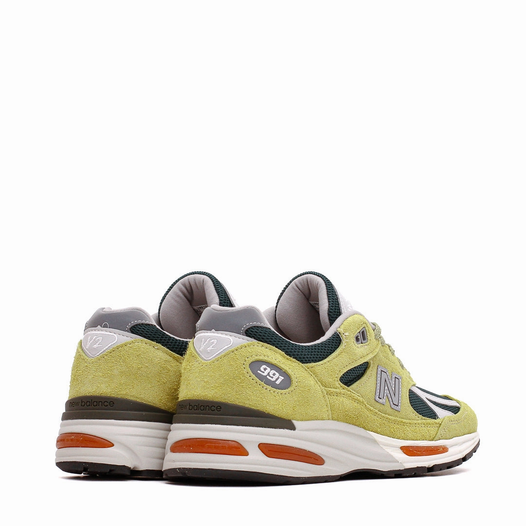 New Balance Unisex Made in UK 991v2 Beechnut Trekking Green U991GT2 Daily Step-On Glide