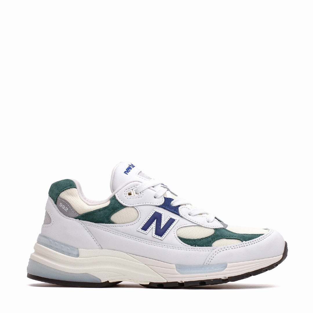New Balance Unisex Made in USA 992 White Marsh Green U992GB Chic Minimalist