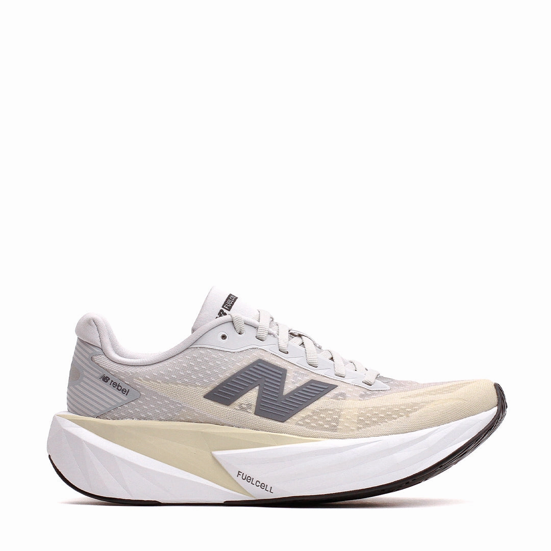 New Balance Women FuelCell Rebel v5 Linen Grey Matter WFCXLX5 Daily Step Comfort