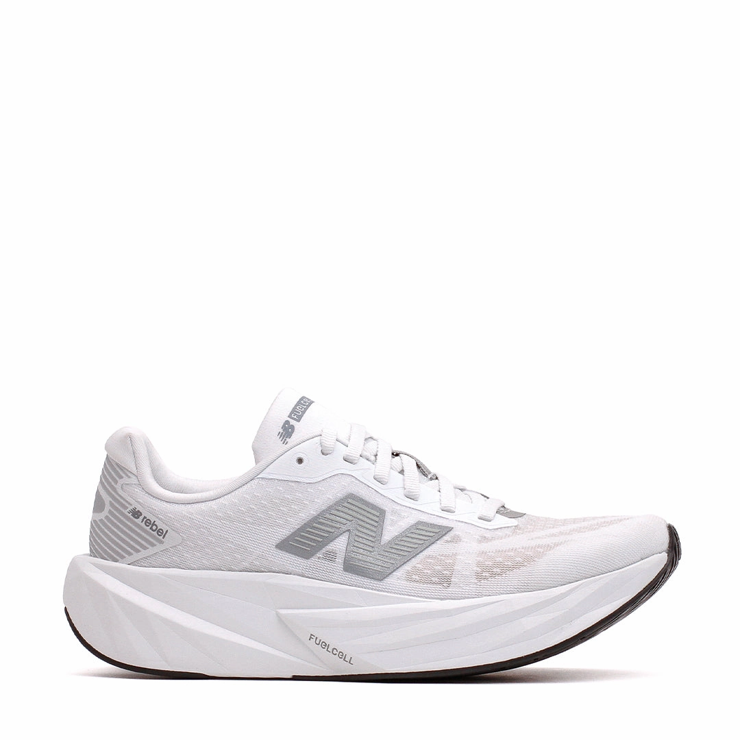 New Balance Women FuelCell Rebel v5 White Silver WFCXLM5 Street Edge Hike Club