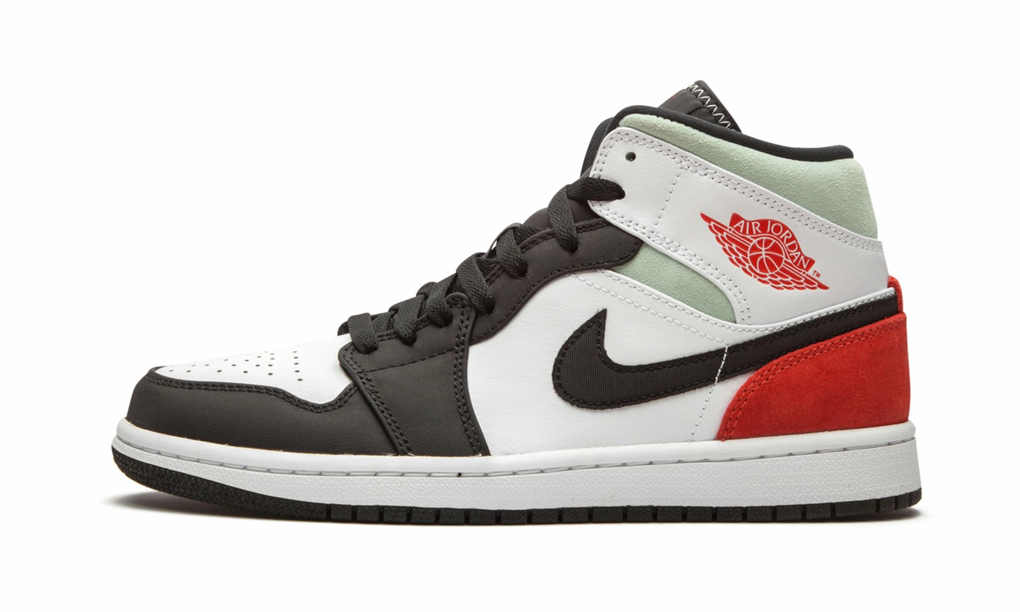 Air Jordan 1 Mid SE Red Grey Black Toe Soft Interior