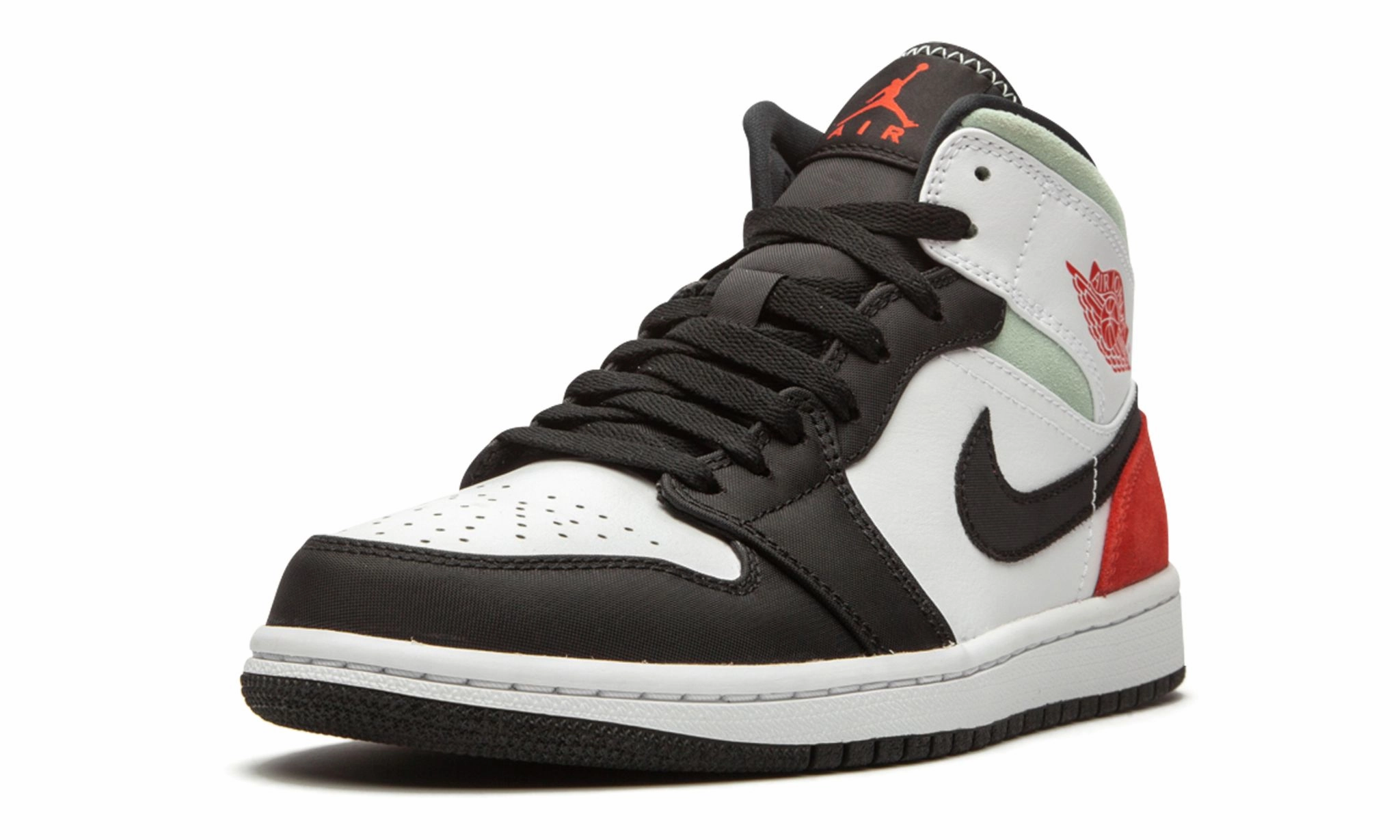 No Limits Air Jordan 1 Mid SE Red Grey Black Toe
