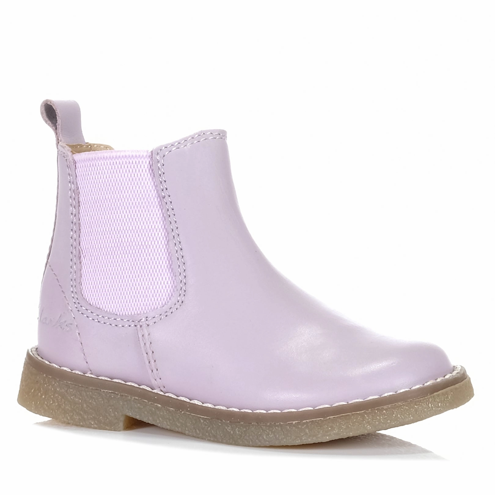 Clarks Chelsea II Jnr Lilac Non-Slip Sole