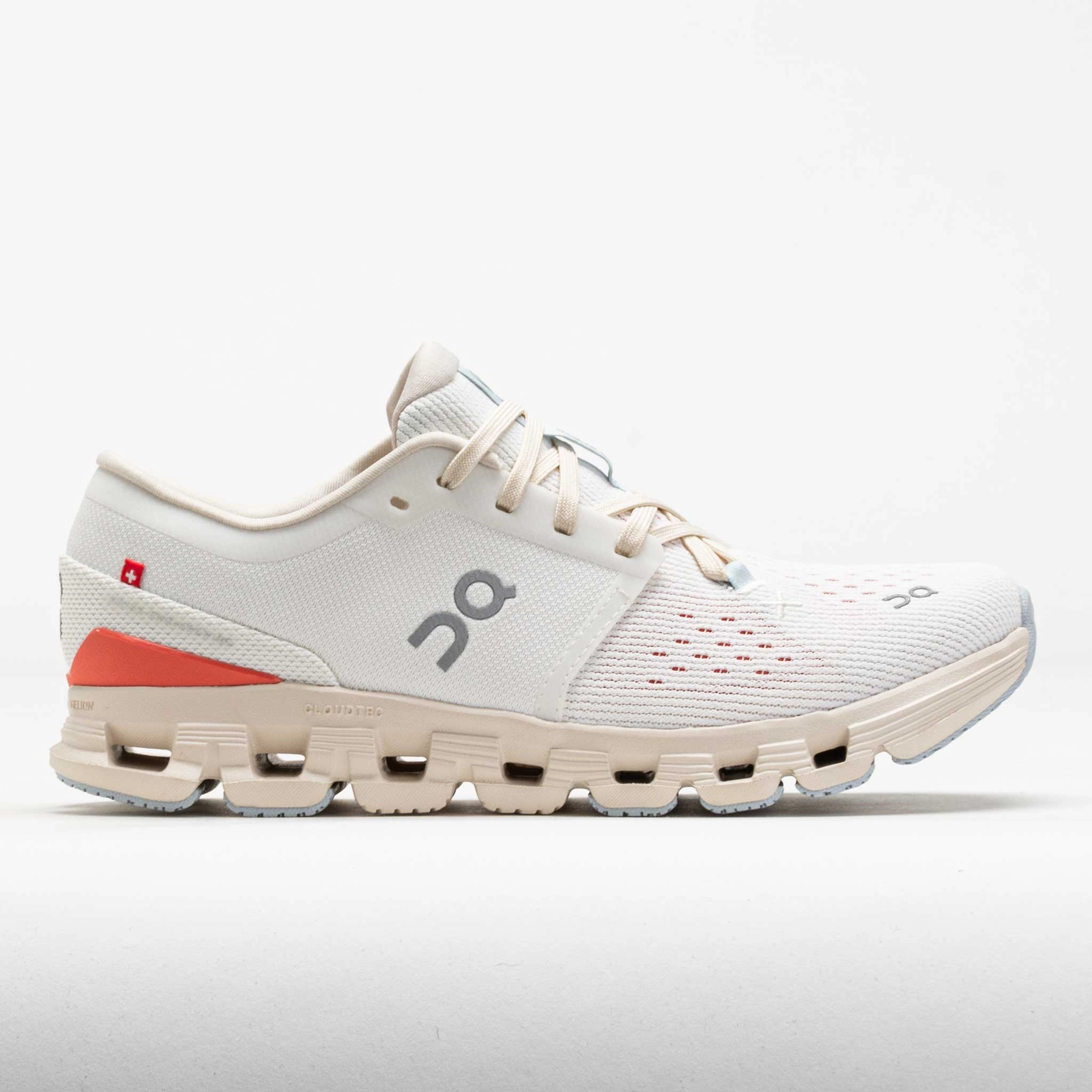 On Cloud X 4 Women's Ivory/Salmon Non-Slip Grip