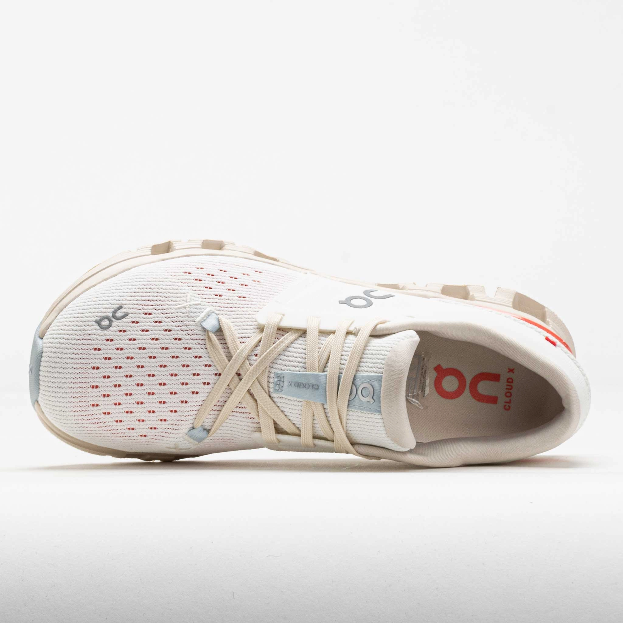On Cloud X 4 Women's Ivory/Salmon Non-Slip Grip