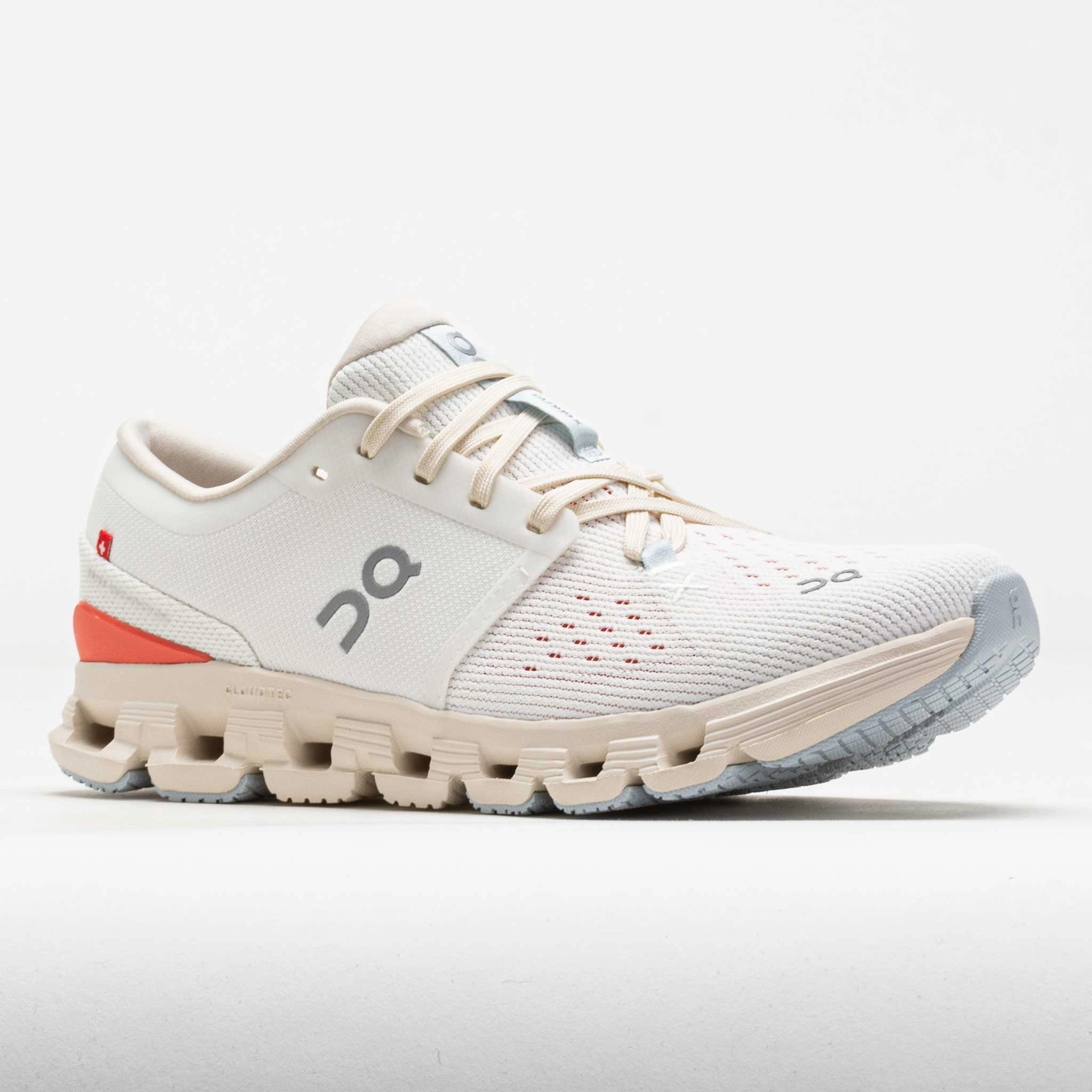 On Cloud X 4 Women's Ivory/Salmon Non-Slip Grip