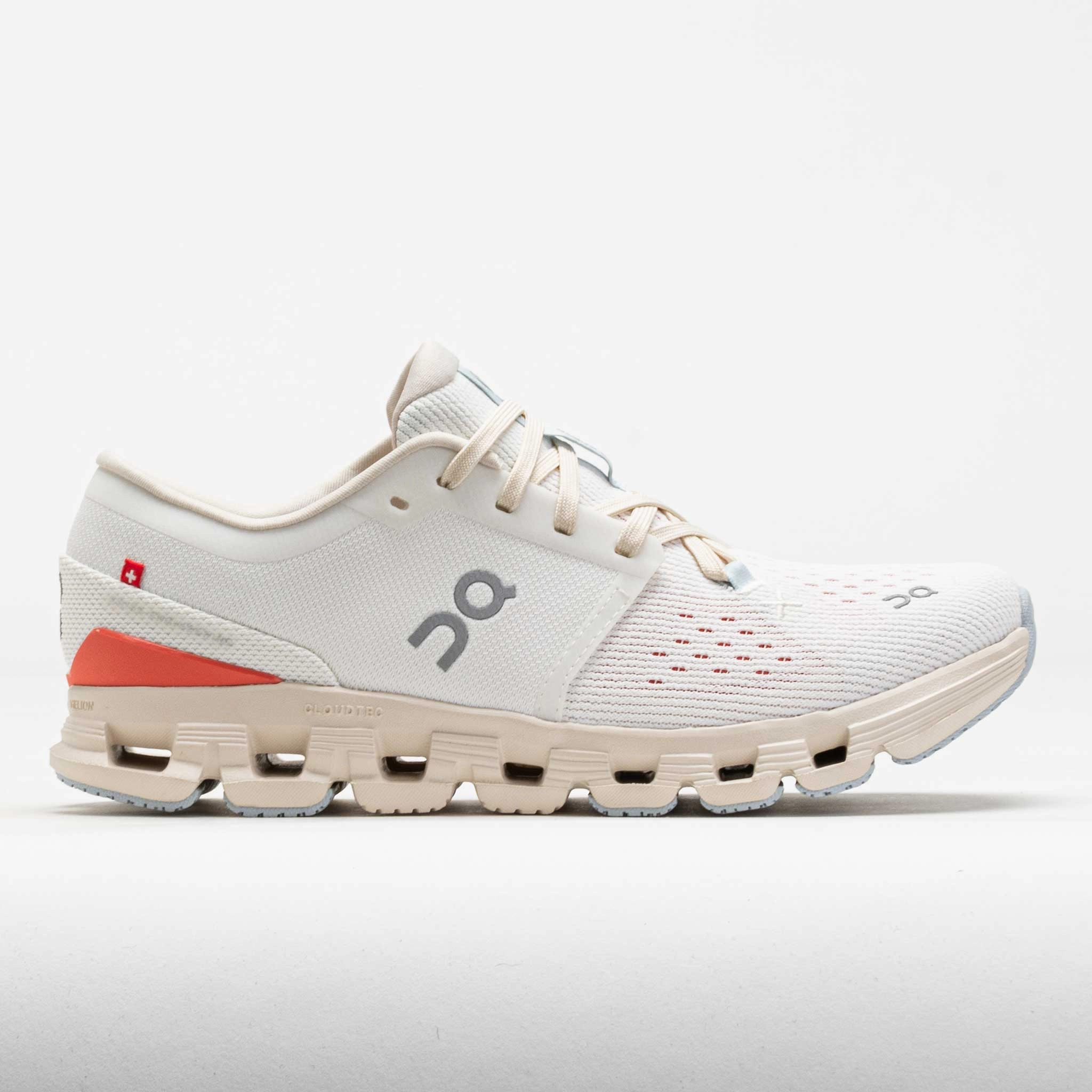 On Cloud X 4 Women's Ivory/Salmon Non-Slip Grip