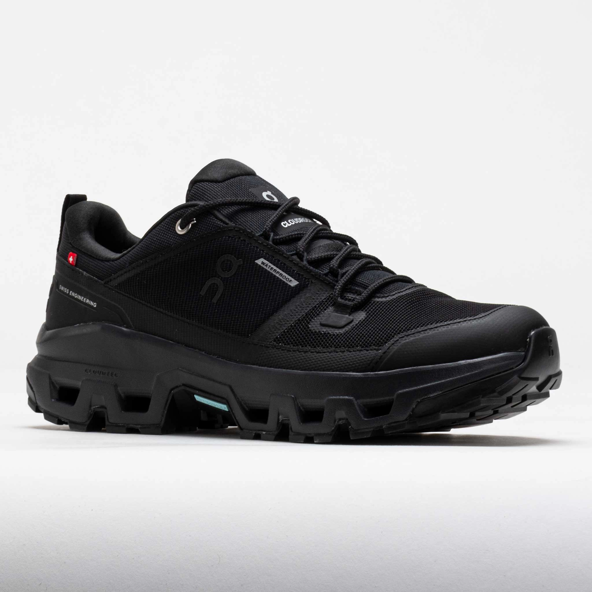 On Cloudrock Low Waterproof Men's Black/Black Comfort Flex