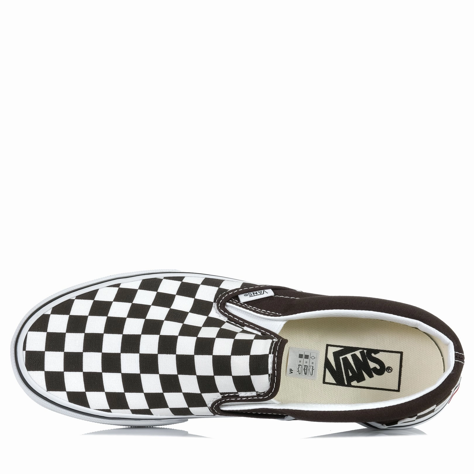 Optimal Flexibility Vans Classic Slip-On Checkerboard Turkish Coffee