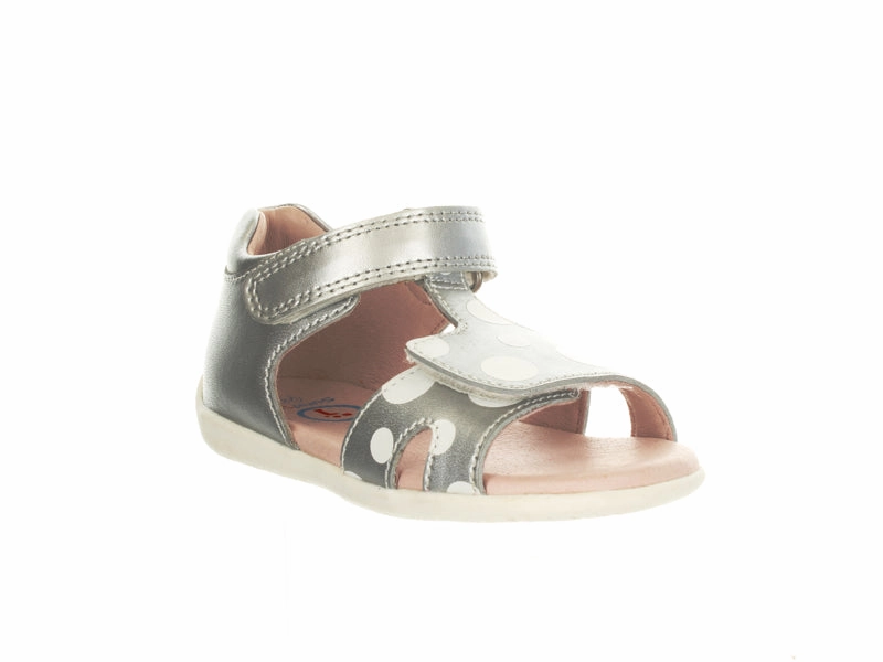 Opulent Padding Surefit Brie Toddler Sandal - Silver