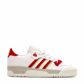 Ergonomic Shoe Shape Adidas Originals Men Rivalry 86 Low White Red IF6263