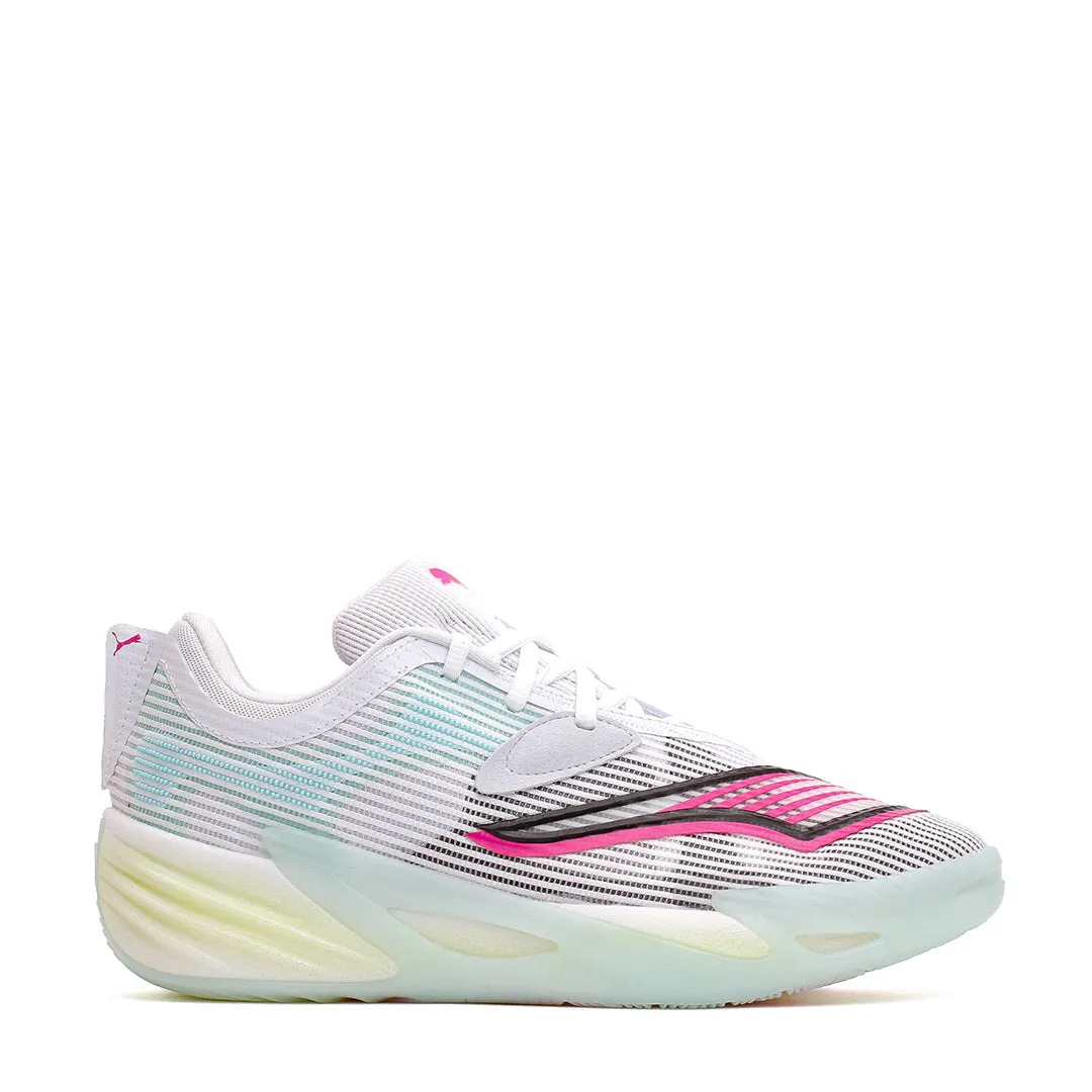 Puma Basketball Men All-Pro Nitro 2 White Mint Melt 311521-01 Easy Step