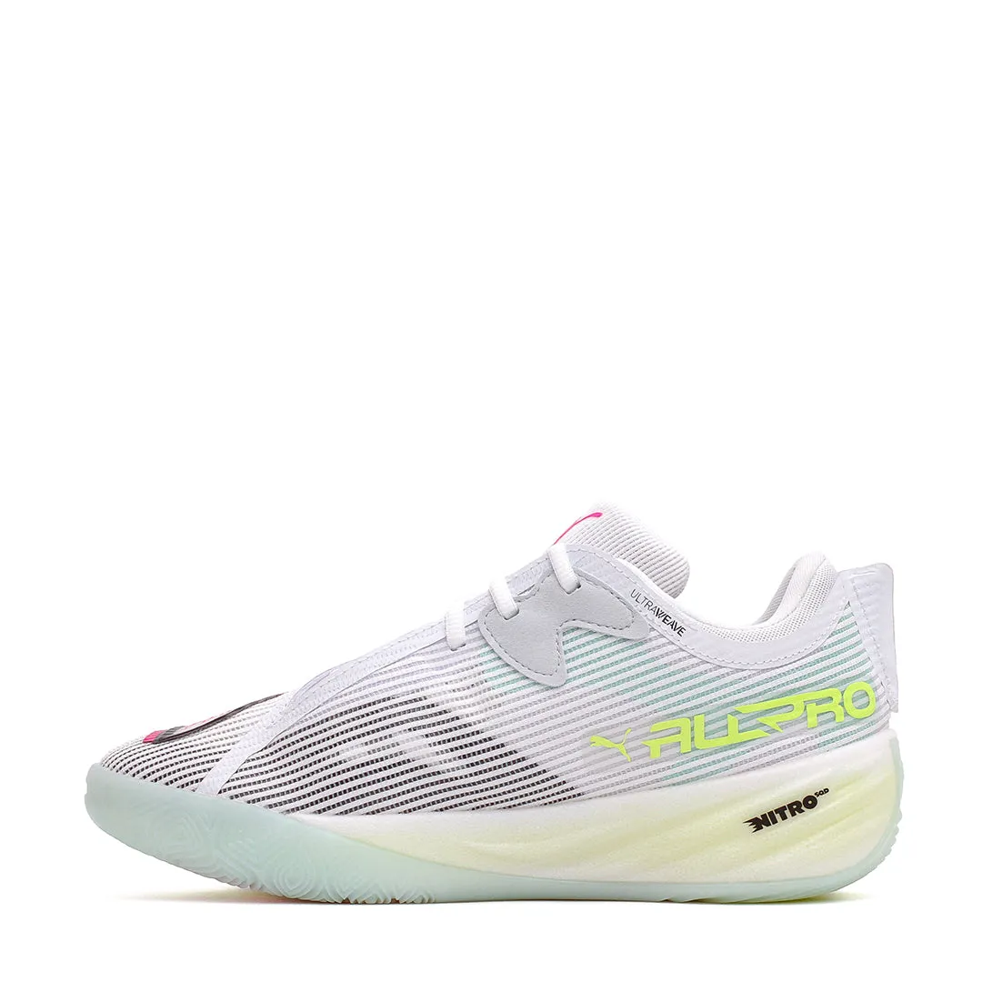 Puma Basketball Men All-Pro Nitro 2 White Mint Melt 311521-01 Edge Stability Core