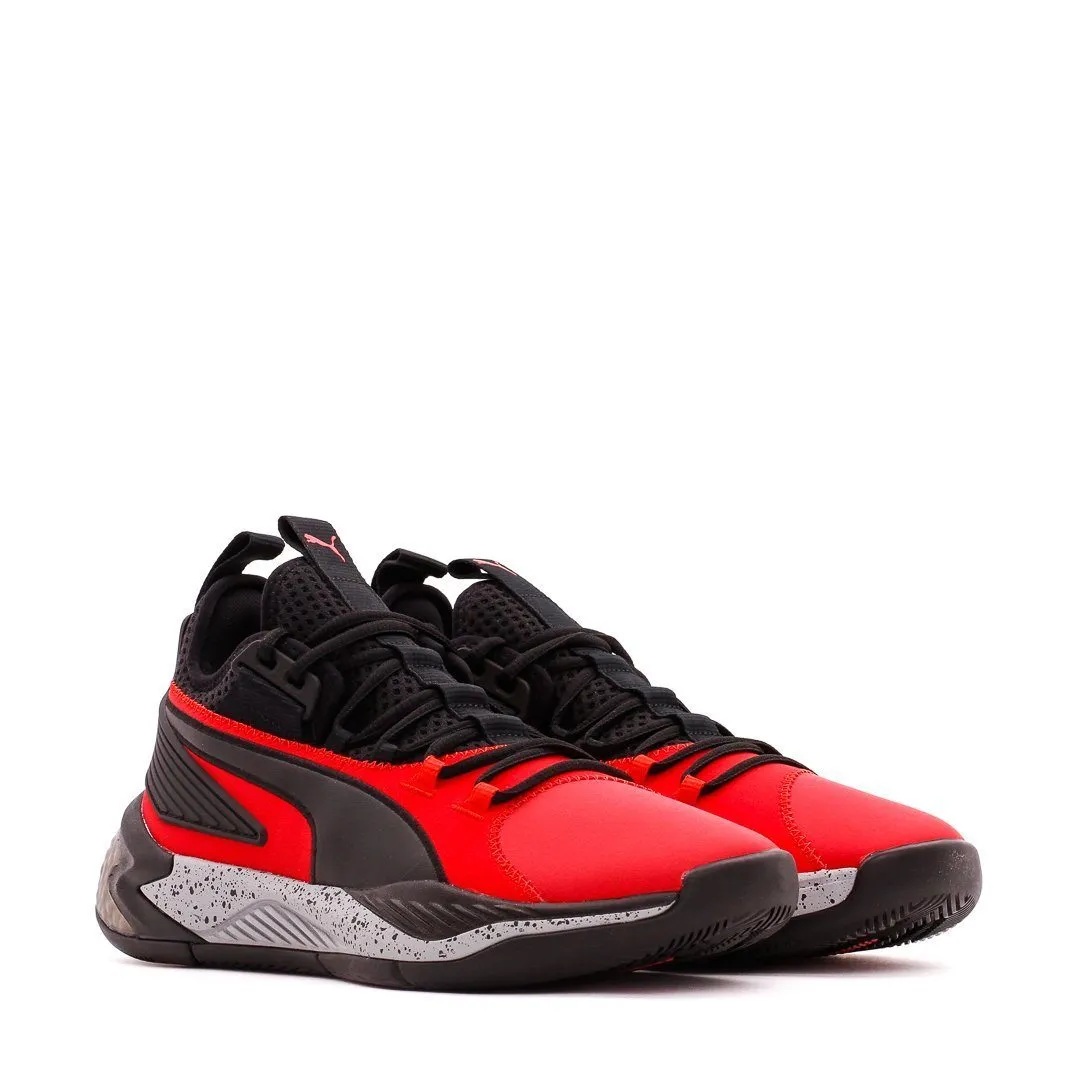 Puma Basketball Uproar Hybrid Court High Risk Red Black Men 192775-08 Agile Cushioning