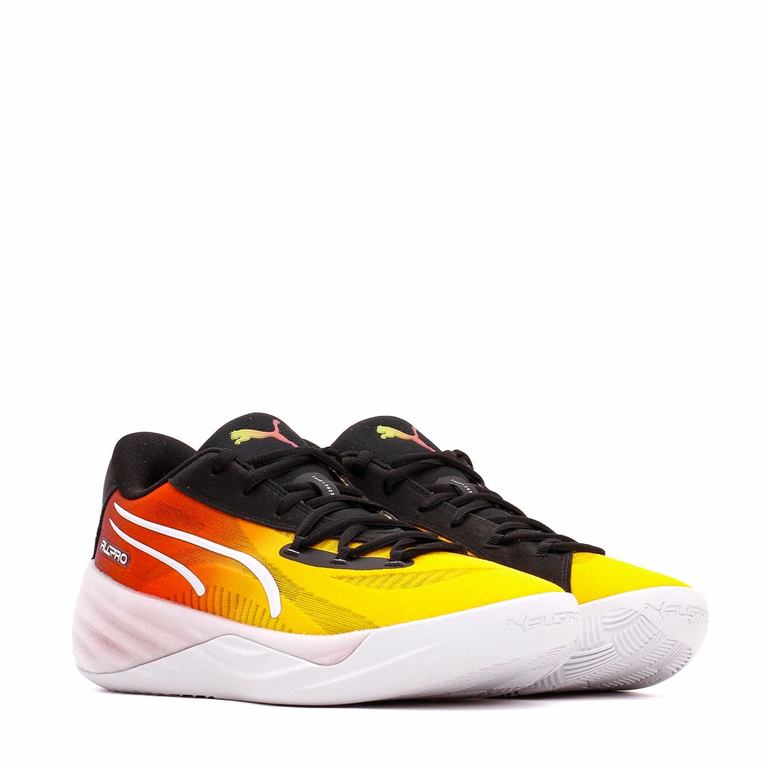 Puma Basketball Men All-Pro Nitro Showtime Yellow Sizzle Purple Glimmer 309890-01 Travel Step-On Move