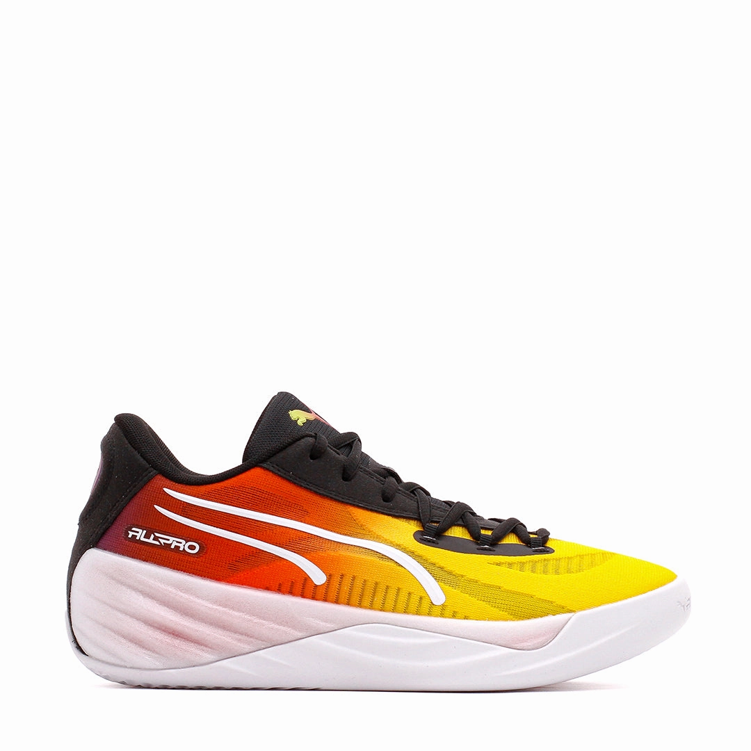 Puma Basketball Men All-Pro Nitro Showtime Yellow Sizzle Purple Glimmer 309890-01 Travel Step-On Move