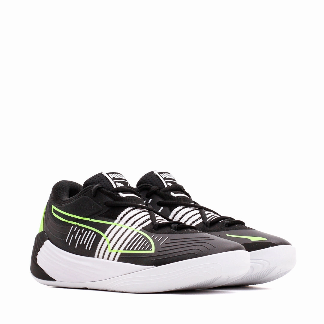 Puma Basketball Men Fusion Nitro Black Green Glare 195587-01 Light Flex-Step