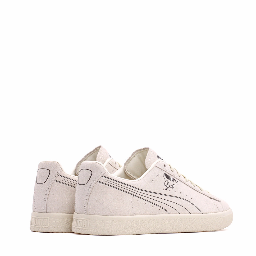 Puma Men Clyde No. 1 Frosted Ivory Smokey Gray 389555-01 Easy Step-On Comfort Layer