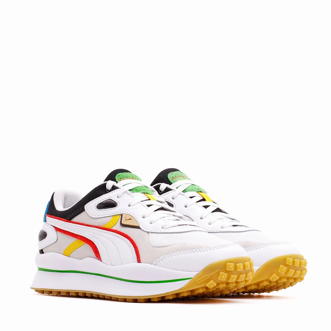 Puma Men Street Rider WH White Red Black 375820-01 Trendy Step